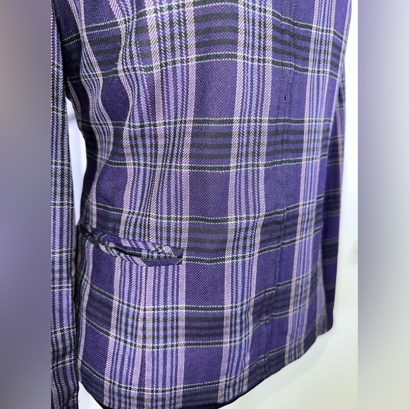 VINTAGE Plaid Purple Women's Jacket - Picture 7 of 10